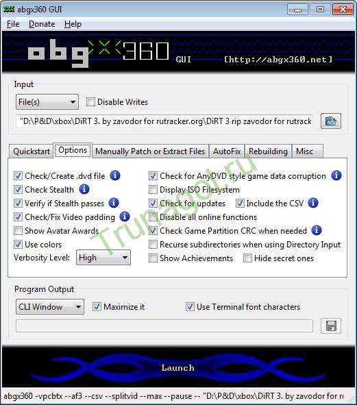 abgx360-Options